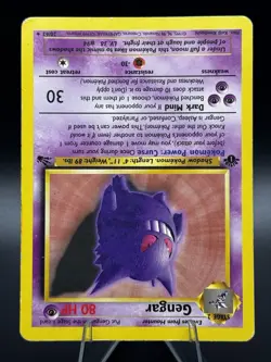 Gengar 20/62 Fossil 1st Edition - Non Holo Rare - WOTC - MP/HP - Pokemon Vintage - Image 2