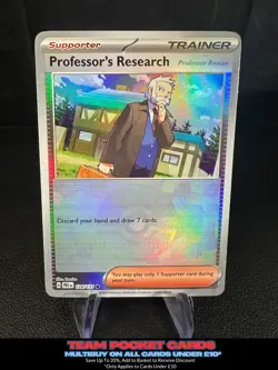 Professor's Research 124/131 Pokeball, Prismatic Evolutions, Pokemon, NM - Image 1