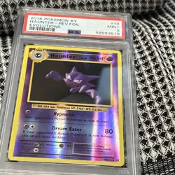 2016 Pokemon XY Evolutions Haunter Reverse Foil Holo #48 PSA 9 MINT - Image 3