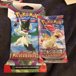5x Stellar Crown 1x Paldea 1x Obsidian Flames Pokemon TCG Booster Packs - Sealed - Image 3