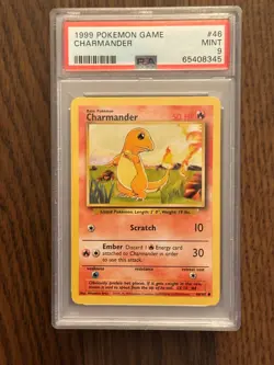1999 Pokemon Game CHARMANDER 46/102 PSA9 #65408345 - Image 1