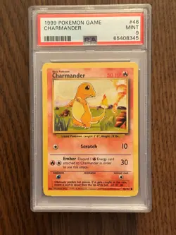 1999 Pokemon Game CHARMANDER 46/102 PSA9 #65408345 - Image 2
