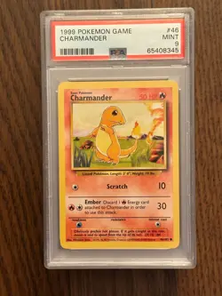 1999 Pokemon Game CHARMANDER 46/102 PSA9 #65408345 - Image 3