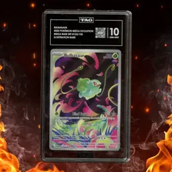 Pokemon Mega Evolution BULBASAUR 133/132 Illustration Rare TAG 10 - Image 1