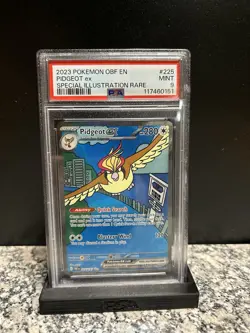 Pokemon TCG Pidgeot ex 225/197 SV03 Obsidian Flames Illustration Rare Holo PSA 9 - Image 1