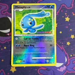 Manaphy 9/130 - Stamped Reverse Holo Rare - 2007 Diamond & Pearl Pokemon TCG- MP - Image 1