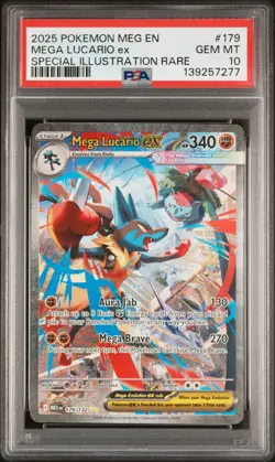 Pokemon 2025 Mega Lucario ex 179/132 SIR Mega Evolution GEM MINT PSA 10 - Image 1