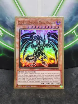 Yugioh Red-Eyes Darkness Metal Dragon MGED-EN009 Gold Rare 1st Edition NM - Image 1