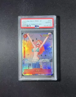 2024 ONE PIECE JAPANESE PRB01-PREMIUM BOOSTER MANGA ALT ART #016 NAMI PSA10 ER26 - Image 1