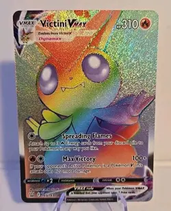 Victini Vmax 165/163 Battle Styles NM Full Art Secret Rainbow Rare Pokemon Card - Image 1