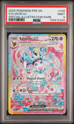 Pokemon Sylveon EX TCG Card 156/131 Prismatic Evolutions PSA 9 - Image 1