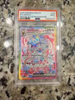 Pokemon TCG Sylveon EX Holo Prismatic Evolutions Card 156/131 English PSA 9 Mint - Image 1