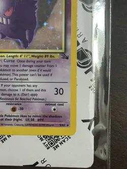Pokemon TCG Gengar Holo Rare Fossil Unlimited 5/62 Lightly Played - Image 5