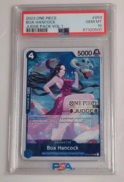 2023 One Piece Boa Hancock rare JUDGE Promo PSA 10 OP02-059 Card Foil - Image 1