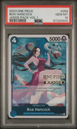 2023 One Piece Boa Hancock rare JUDGE Promo PSA 10 OP02-059 Card Foil - Image 2