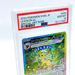PSA 10 Leafeon ex SAR 200/187 Terastal Festival sv8a 2024 Pokemon Card Japanese - Image 2