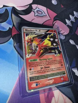*Vintage Pokemon TCG Blaziken FB LV.X 142/147 Ultra Rare Mod. Played Holo Card* - Image 1