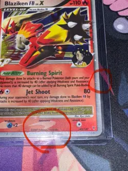 *Vintage Pokemon TCG Blaziken FB LV.X 142/147 Ultra Rare Mod. Played Holo Card* - Image 3