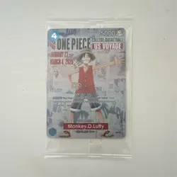 Bandai One Piece Card Game Monkey.D.Luffy US Voyage Promo Card - Image 1