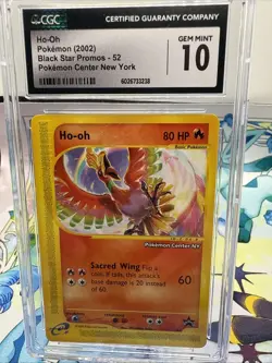 Ho-Oh # 52 Black Star Promo Pokemon Center NY Stamped Card CGC GEM MINT 10 - Image 1