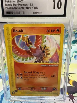 Ho-Oh # 52 Black Star Promo Pokemon Center NY Stamped Card CGC GEM MINT 10 - Image 3