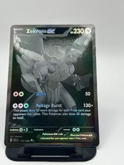 Pokemon Zekrom EX 172/086 Holo BLK EN Basic Card English Lightning - Image 3