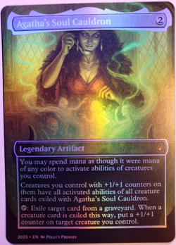 Agatha's Soul Cauldron FOIL (MISCUT) Proxy Playtest Card with Custom Fantasy Art - Image 4