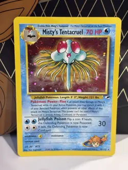 Pokemon Gym Heroes Misty's Tentacruel Holo Rare Card 10/132 Unlimited LP - Image 1