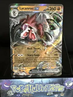 Pokemon Card Lycanroc EX 117/193 Paldea Evolved Holo Double Rare NM - Image 1
