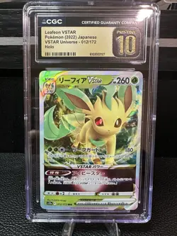 CGC 10 Pristine Leafeon VSTAR 012/172 RRR VSTAR Universe s12a Pokemon Card - Image 1