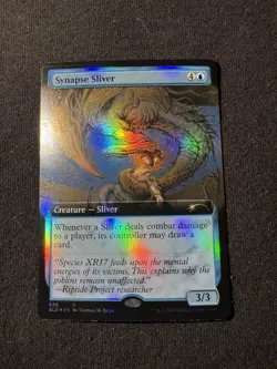 Synapse Sliver (Extended Art) -Foil Light Play MTG Secret Lair - Image 1