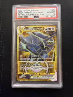 Pokemon TCG Origin Forme Dialga VSTAR Astral Radiance Holo Card 210 PSA 10 - Image 3