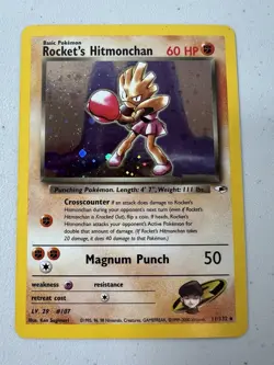 Rocket’s Hitmonchan TCG Pokemon Card 11/132 - Image 1