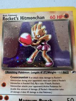 Rocket’s Hitmonchan TCG Pokemon Card 11/132 - Image 4