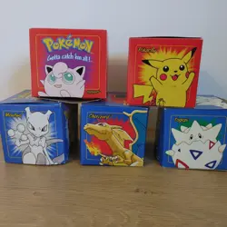 1999 Vintage Pokemon Burger King 23k Gold Card Set 5/6 Charizard Mewtwo Pikachu - Image 1