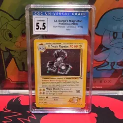 Lt. Surge's Magneton Gym Heroes 8/132 Holo Unlimited CGC 5.5 Pokemon Card 2000 - Image 1