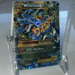 Pokemon Mega M Charizard EX TCG Secret Ultra Rare Holo Card XY Flashfire 108/106 - Image 3