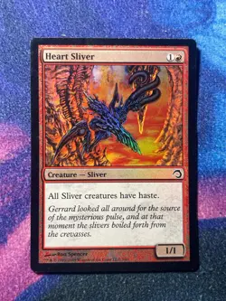 Heart Sliver -Foil Light Play MTG Premium Deck Series: Slivers - Image 1