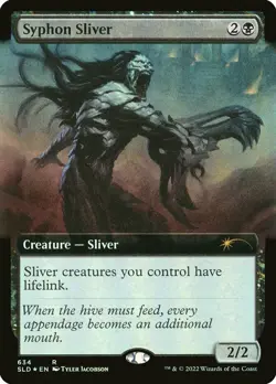 1x Syphon Sliver ~ Extended Art (634) - Foil Light Play, English Secret Lair MTG - Image 1