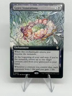 Grave Venerations (Extended Art Non-Foil) #0029 ECC Lorwyn Eclipsed MTG NM ENG - Image 1