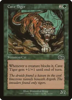 MTG Cave Tiger ** Urza's Saga ** English (NM) - Image 1