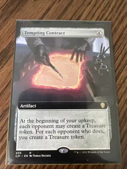 Tempting Contract (Extended Art) #405 (NM) Commander 2021 C21 Magic MTG - Image 1