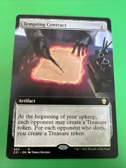 Tempting Contract (Extended Art) #405 (NM) Commander 2021 C21 Magic MTG - Image 2