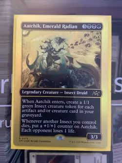 Aatchik, Emerald Radian (Borderless) Aetherdrift Foil GOLD - Image 1