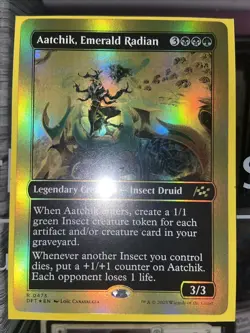 Aatchik, Emerald Radian (Borderless) Aetherdrift Foil GOLD - Image 2