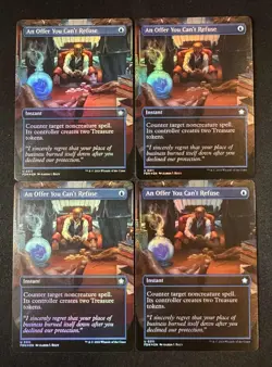 x4 - An Offer You Can't Refuse (Borderless FOIL) Foundations FDN 311 - NM - Image 1