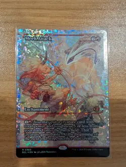 MTG Meek Attack (398) (Showcase) (Fracture Foil) Lorwyn Eclipsed Near Mint - Image 1