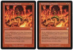 Devastating Dreams x2 2x 2002 Torment Red Rare Sorcery MTG SP - NM AZ1 - Image 1