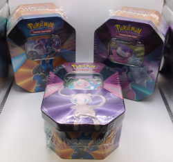 Pokemon TCG V Forces Tin Galarian Slowbro V/Lucario V/Mew V SET - Image 1