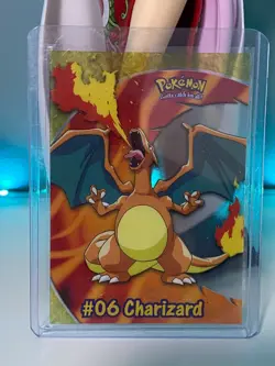 Charizard #06 - Topps 2000 Pokemon TV Animation Clear Card - Canadian Seller! - Image 1